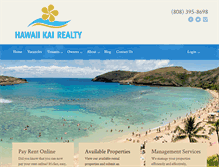 Tablet Screenshot of hawaiikairealty.com